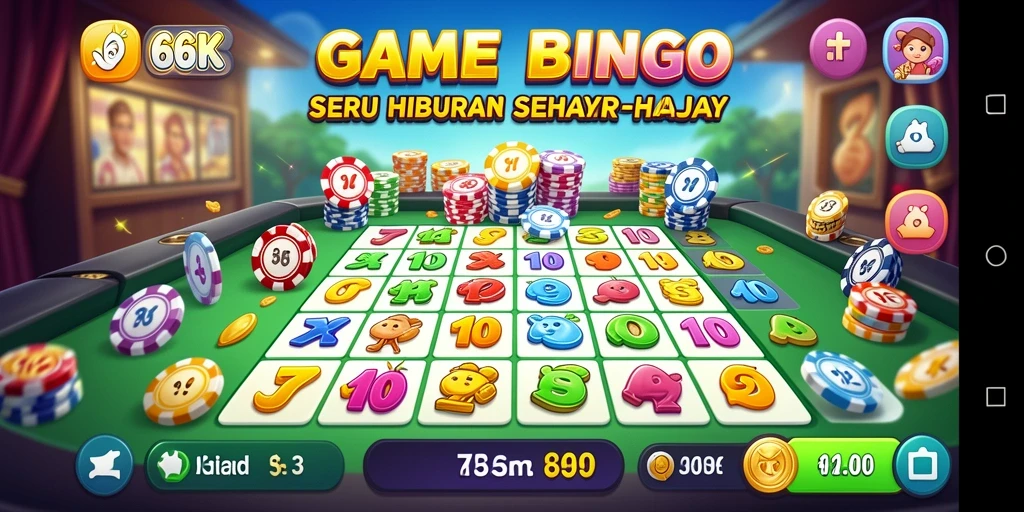 Gameplay seru 66K dengan angka-angka Bingo yang menantang.