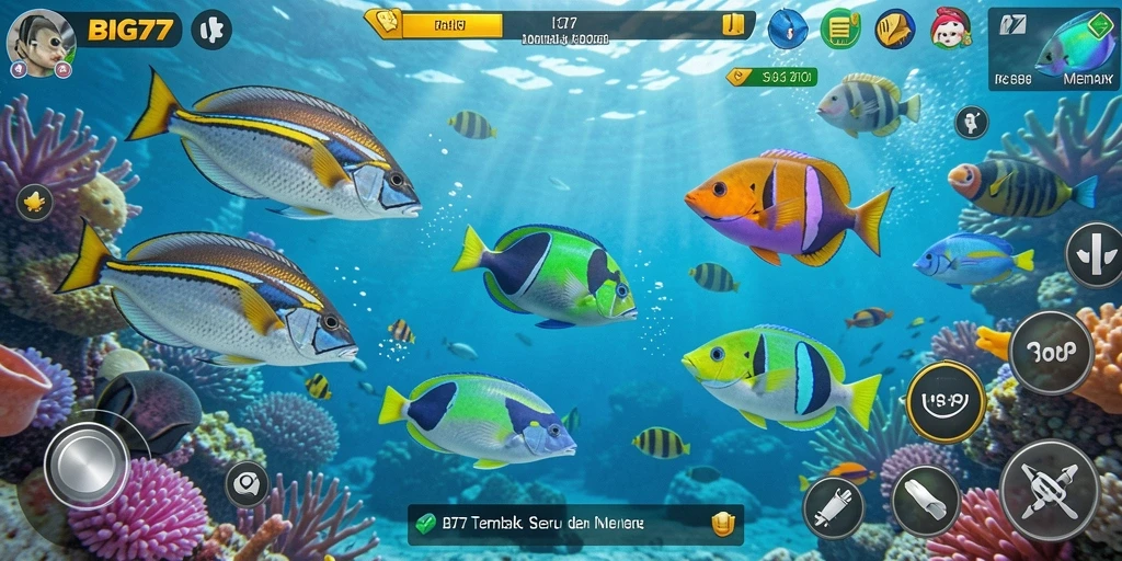 Tangkapan layar utama permainan Tembak Ikan BIG77 yang seru.