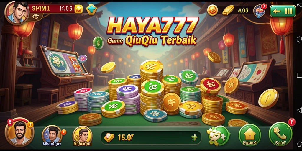 Screenshot gameplay HAYA777 menampilkan aksi seru QiuQiu.