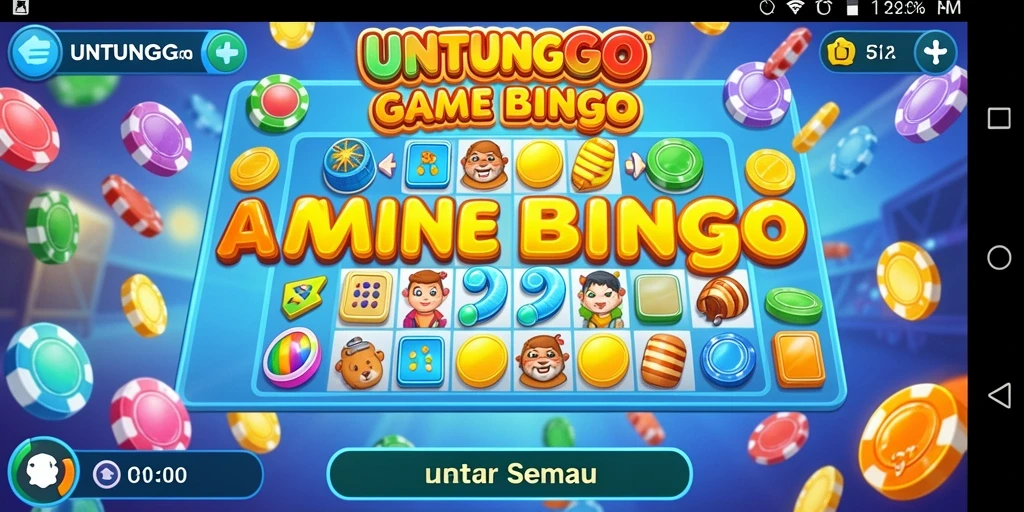 Screenshot gameplay UNTUNGGO menampilkan momen seru saat bermain Bingo.